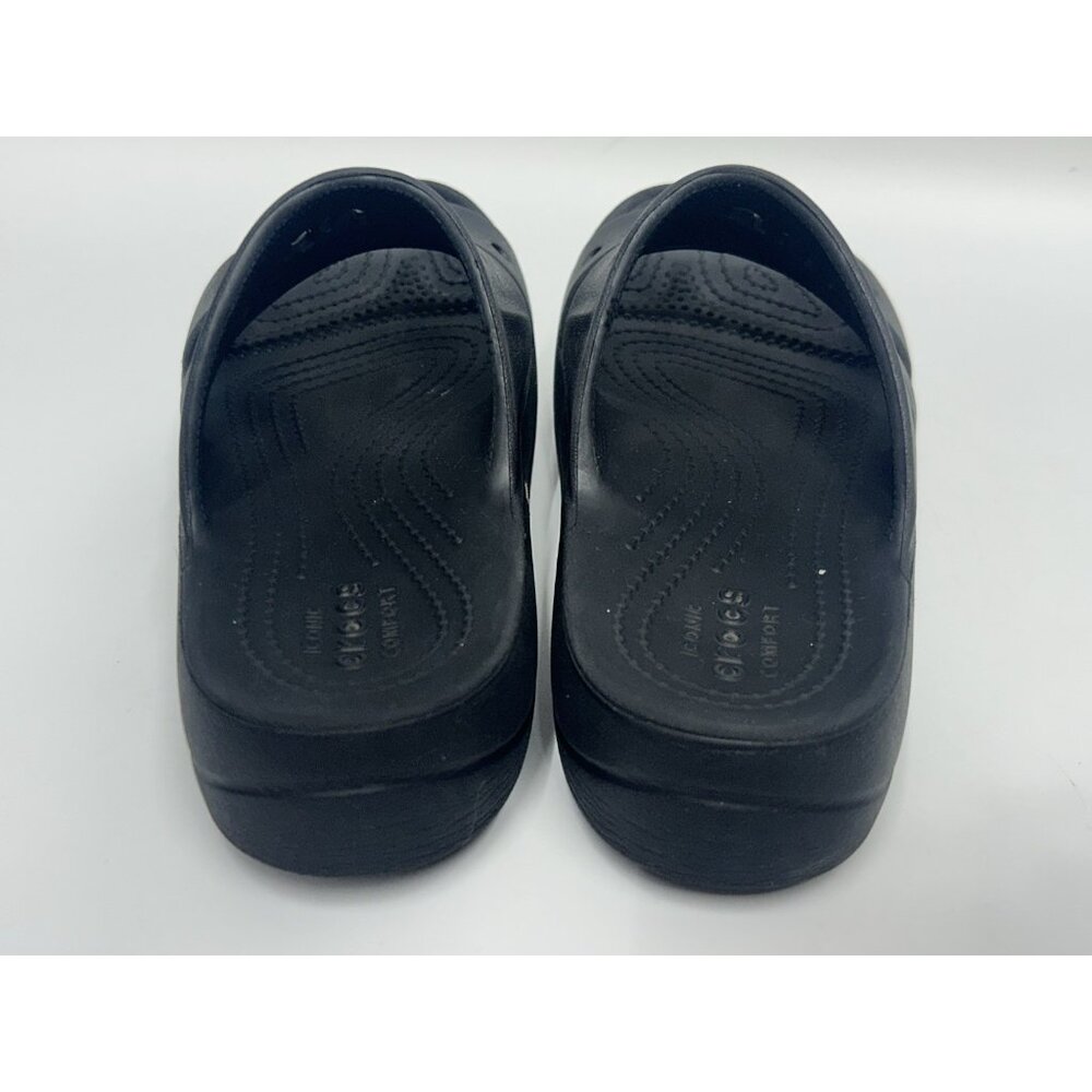 Crocs Baya Platform Double Strap Sandals Women's Size 6 Black Comfort Slip On - Picture 6 of 8